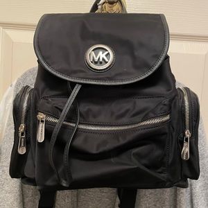 Michael Kors black nylon backpack